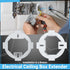 2 Pcs Ceiling Box Extender, Round Electrical Box Extender 4.35 Inch x 1.5 Inch Plastic for 3.5 Inch 4 Inch Boxes, White