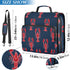 Fisyme 3 Sea Red Lobsters Zipper Binder Ring with Zipper and Shoulder Strap Large Capacity Multi-Pocket Binder