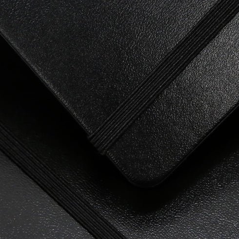 Hardcover Blank Journal Sketchbook for Drawing, Medium 5.5 x 8.4 Inch, 100 GSM Thick Paper (Black, Plain)