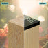 6X6 Post Caps for 5.5inx5.5in Wood Fence Post, Durable PP Plastic Cover with Mounting Screws, 4 Pcs, Black