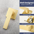 EHOMEWARE Heavy Duty Dummy Door Handle Set, 1 Pack Gold Interior Lever Knob for Right/Left Handing Doors