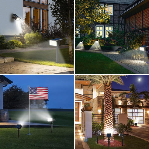 3 Pack/62 3 2-in-1 nipify Solar Spot Lights Outdoor, LED Solar Motion Sensor Lights Outdoor Waterproof, Modes Solar