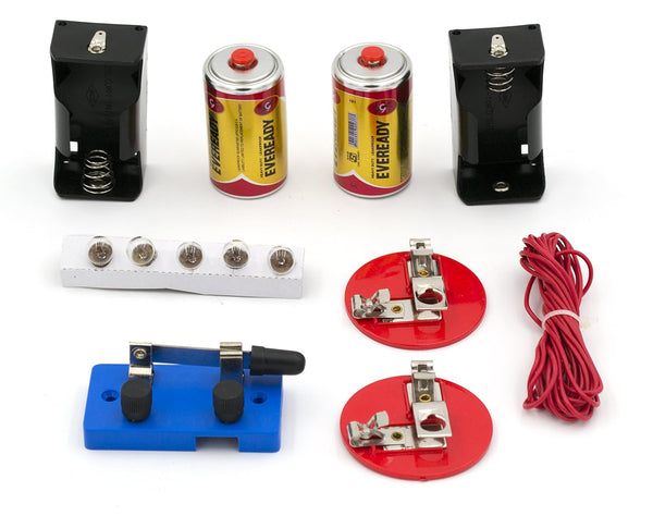 EISCO Simple Circuit Kit for Building Basic, Parallel & Series Circuits - Includes Batteries, Wire, Bulbs