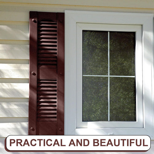 Blulu 36 3 Inch Pcs Vinyl Shutter Fastener Window Panel Peg Lok Pin Pegs Screws Shutter Spikes Anchor (Burgundy Red)