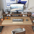 DAWNTREES Dual Sided Desk Mat, Leather Desk Pad, Brown 35.5"x17", with PU Leather Valet Tray Organizer