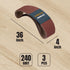 POWERTEC 110153 Sanding Belts - 4 x 36 Inch 240 Grit Aluminum Oxide Belt Sander Sandpaper