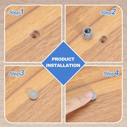68Pcs 13/16" 3/8"(DxH) Holes(18mm), MECCANIXITY Plastic Hole Plugs, x Hole Cover Tubing End Cap for Round Table Chair
