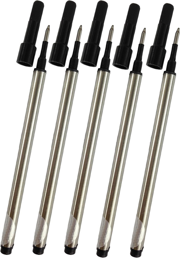 Gullor Spiral Refills for Jinhao Rollerball Pen, Black Ink, 0.7mm, Set of 10 PCS