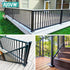 1Pcs Aluminum Post Base Cover 1.5" (1.5" Post/4" Base) for Iron Stair Railings, Black