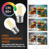 BlueStars G45 E26 Edison LED Filament Globe Bulb, 120V 5W (60 Watt Equivalent), 2700K Warm White, 3-Pack