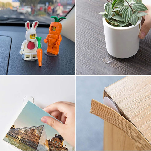 JANYUN 280 Pcs Double Sided Sticky Dot Stickers, Clear Sticky Tack for Festival Decoration (20mm, 280)