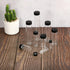 PATIKIL 60mL Reagent Media Bottle, 12 Pack Round Glass Storage Bottles with Plastic Screw Cap