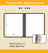 12 8.5x11 2 4 ZQP Pcs Black Menu Covers, Letter Size, Page View menu Holder, Toothed Metal Corners, Waterproof