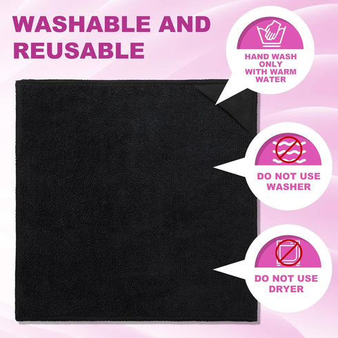 Tudomro 30 Pcs Magnetic Cleaning Cloth Dry Erasers for White Boards, Reusable Microfiber Cloth Eraser (Black, Gray)
