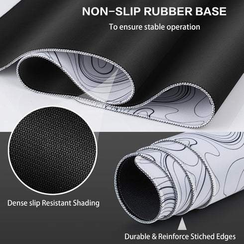 Gaming Mouse Pad, Canjoy Topographic Contour, 31.5x11.8inch Large Extended Computer Mouse Mat for Gaming, Office