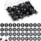 Teling 100 Pcs Numbered Push Pins 1-100, Small Thumb Tacks for Maps, Presentations, Photo, Poster, Black