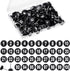 Teling 100 Pcs Numbered Push Pins 1-100, Small Thumb Tacks for Maps, Presentations, Photo, Poster, Black
