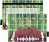 Football Pencil Pouch for 3 Ring Binder - 2 Pack Zippered Clear Pencil Case for Daily Supplies