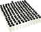SE Glass Vials, Pack of 144 Leak-Resistant Vials, 2-3/8" x 5/8" Diameter, Clear Glass, Black Plastic Screw Caps, 7 mL