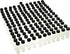 SE Glass Vials, Pack of 144 Leak-Resistant Vials, 2-3/8" x 5/8" Diameter, Clear Glass, Black Plastic Screw Caps, 7 mL
