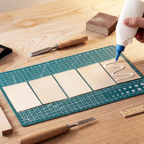 Novabright 100 4" 2.6" 60 40 1/42" Pcs Maple Fingerboard Wood Veneer Pieces x Straight Cut, Cross Cut Thickness