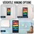 Essex Wares 5 Pocket File Pocket Chart - Black, 14" Wide x 24" Tall Wall Hanging Organizer