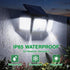 2500LM 286 3 IP65 3-Head (1 Pack) Solar Outdoor Lights Motion Sensor, LED Security Flood Lights with Visual Battery