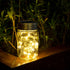 6 Pack 30 GIGALUMI Hanging Mason Jar Solar Lights, Led Hanging Solar Lanterns Outdoor Waterproof, Hangers and Jars