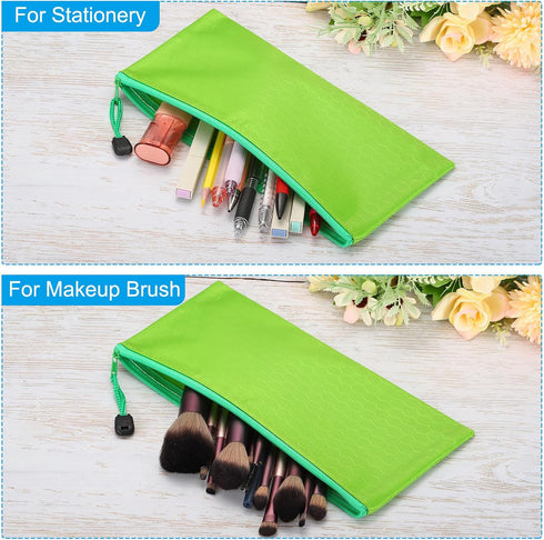 PATIKIL Waterproof Zipper File Bags, 3 Pack A6 Document Holders Pencil Pouch for Office, Yellow