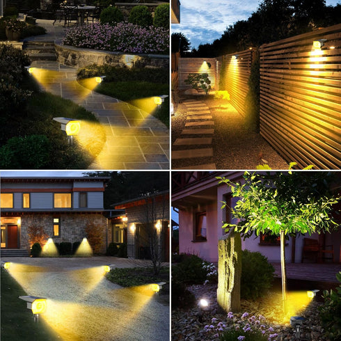 1 Pack 2-in-1 Peasur Solar Spot Lights Outdoor, Solar Spotlights Outdoor Waterproof Auto On/Off Landscape Lighting