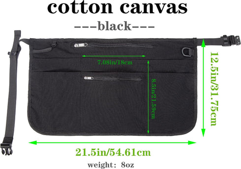 Bafelia 9 2 Server Apron with Pockets,Black Waitress Apron Buckle Closure & Zippered Money Pouch