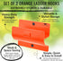 Set 2 Wheelbarrow, Ladder Hangers for Garage Wall of Hooks- Orange Step Stool Hanger Wall Mount. Tool Holder for Shed
