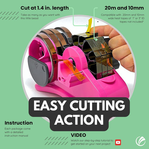 echomerx Pink Heat Tape Dispenser - Sublimation Tape Dispenser for Pre-Cut Heat Resistant Tape