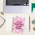 BearCake It's A Good Day To Be Happy Inspirational Notebooks, Cute Pink Aesthetic Floral Notebook, Hardcover Spiral