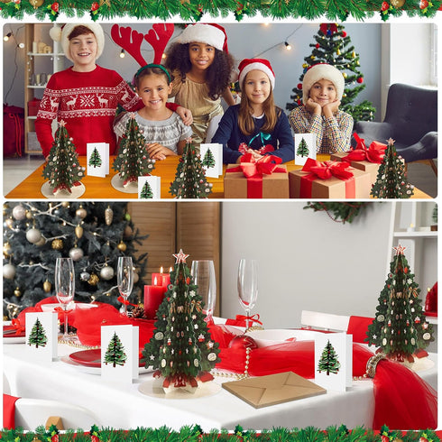 Afniimyapt 10 Set 3D 3D Christmas Tree Pop Up Cards Merry Christmas Paper Popup Greeting Card with Note Card Envelope