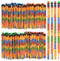 Kolewo4ever 200 Pieces Colorful Building Block Wood Pencils with Top Erasers for Kids Birthday Goody Bag Bulk Filler