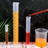 23Pcs Plastic Graduated Cylinders Beakers Set, 6 Clear Cylinders 25/50/100/250/500/1000ml, 4 Beakers 10/25/50/100ml