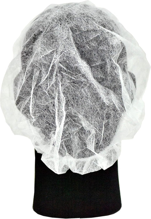 Disposable Bouffant Caps, 100 Pcs, Breathable, Latex-Free, Elastic Edge for Secure Fit