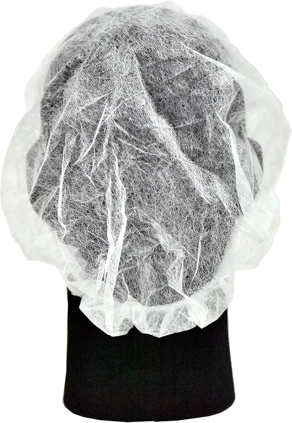 Disposable Bouffant Caps, 100 Pcs, Breathable, Latex-Free, Elastic Edge for Secure Fit