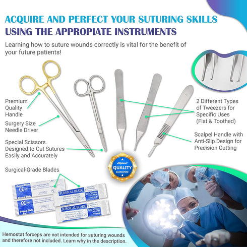 Suture Kit for Medical Students + Online Suturing Course Access by The Apprentice Academy, Designed by Experienced