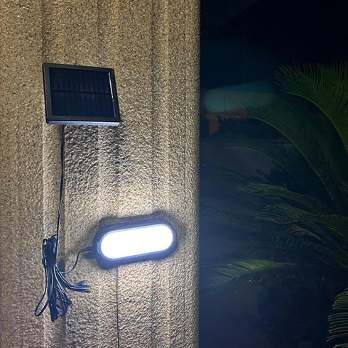 Tiiyee Solar Pendant Light, Solar Shed Light Outdoor Indoor Hanging Barn Lamp Wall Mounted Pull Cord Switch Waterproof