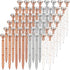 Yexiya 48 Pcs Big Crystal Diamond Pens, Metallic Rhinestones Bling Ballpoint Pens for Women, Bridal Shower Gifts