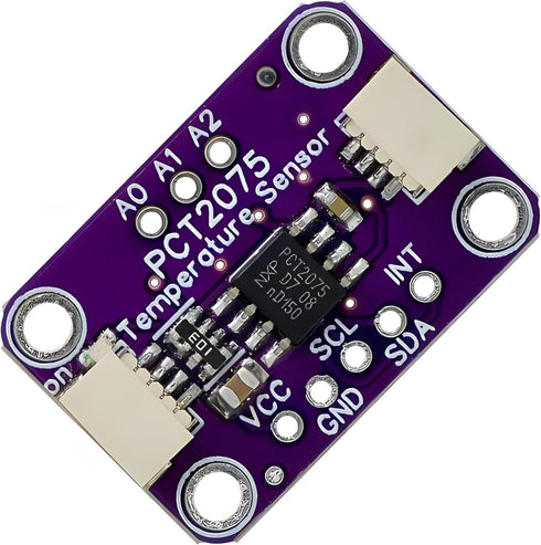 2Pcs PCT2075 11 Bit Higher Accuracy ADC Measurement I2C Temperature Sensor, Compatible with QT/Qwiic