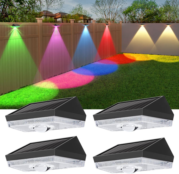 Ellasay Solar Fence Lights Outdoor: Solar Powered Deck Light - 10 Lighting
