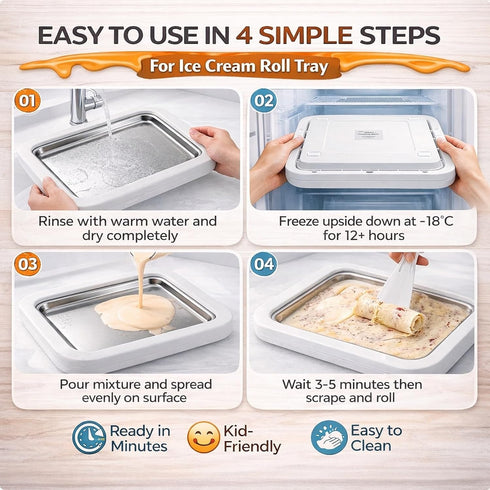 2026 2 304 Frozen Rolled Ice Cream Maker Kit Upgraded Instant DIY Ice Cream Roll Maker with Spatulas & Shape Molds