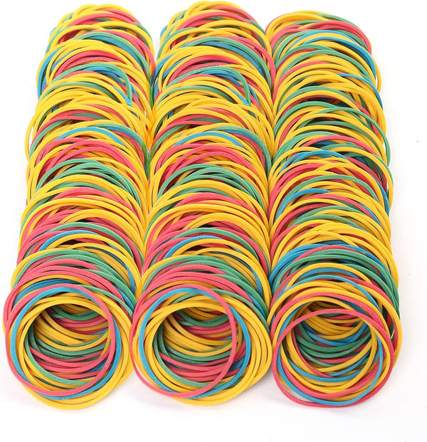 LotFancy 600PCS Rubber Bands, 1.77” (45mm) Durable Multicolor Elastic for Office Supplies