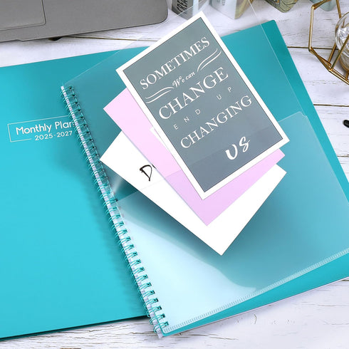 Monthly Planner 2025-2027, 8.5'' x 11'', 2-Year Planner from July 2025 to June 2027 with Inner Pocket