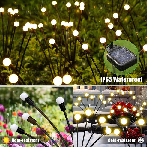 4 Pack NBQQ Solar Garden Lights Outdoor, Swaying Light Waterproof Solar Lights Outdoor for Yard Pathway Patio, Swaying