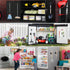 ULIBERMAGNET Magnetic Mop Broom Holder, Heavy Duty Movable Wall Mounted Utility Storage for Garage and Kitchen