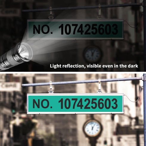 Reflective Mailbox Numbers Sticker, 3 Sets Large 0-9 Self Adhesive Vinyl for Outside, Waterproof Address Numbers